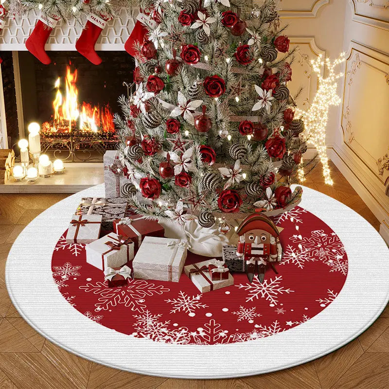 Cache pied sapin tapis