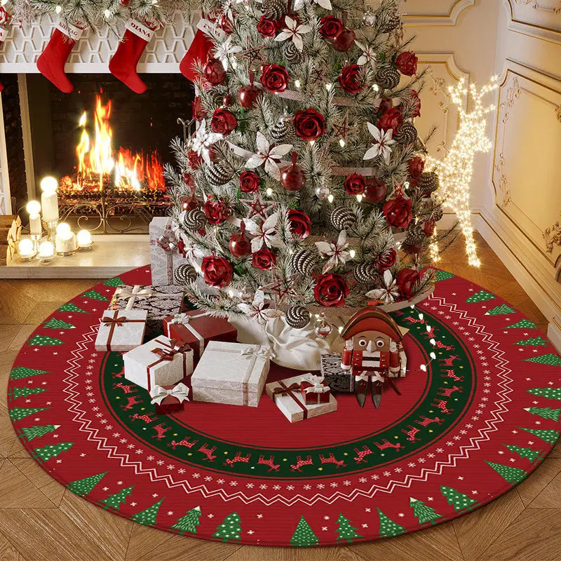 Cache pied sapin tapis
