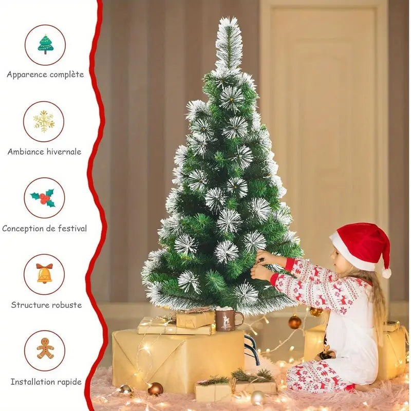 Faux sapin de noel avec support métallique pliable