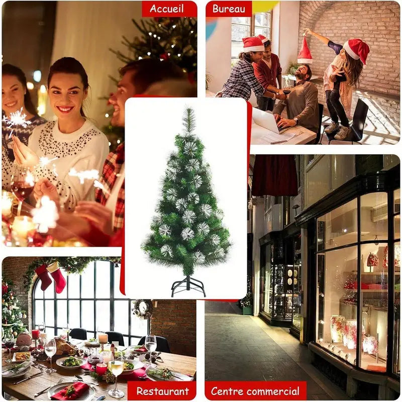 Faux sapin de noel avec support métallique pliable