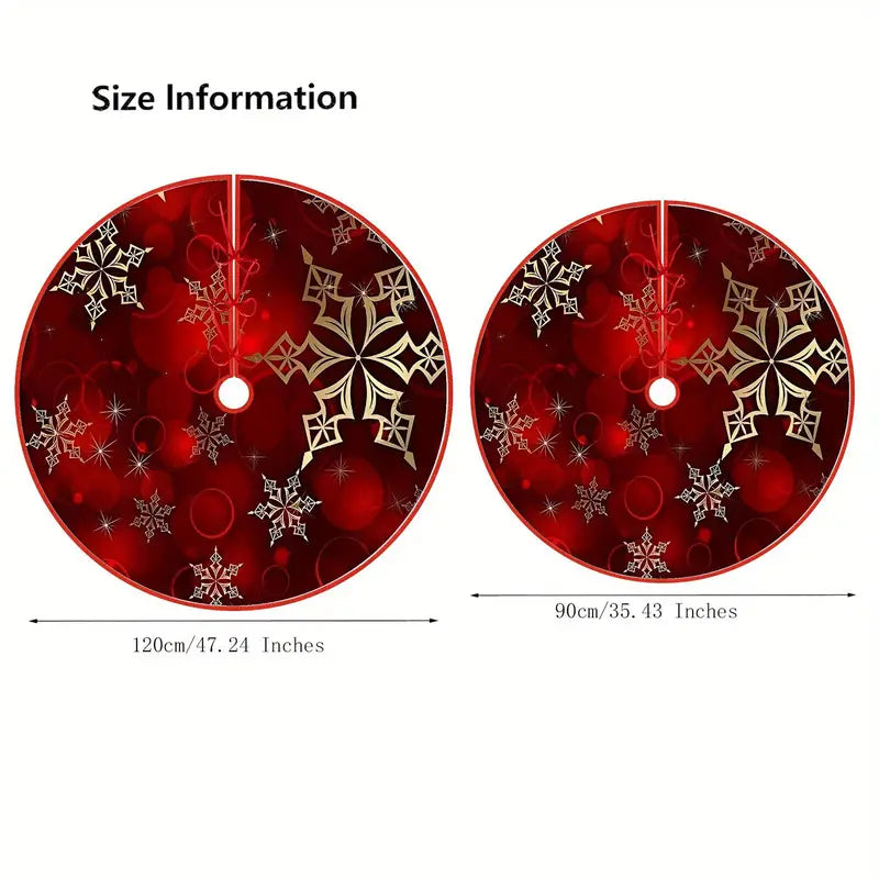 Cache pied sapin rouge