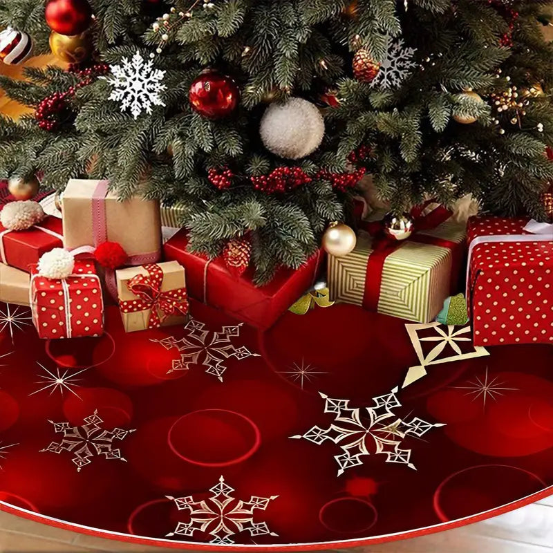 Cache pied sapin rouge