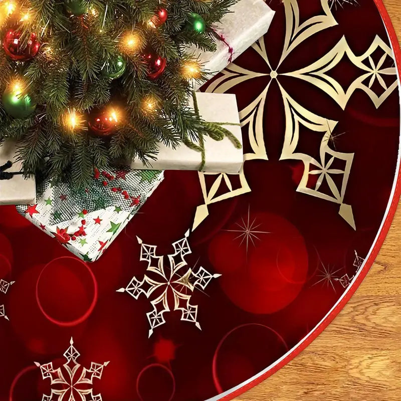 Cache pied sapin rouge