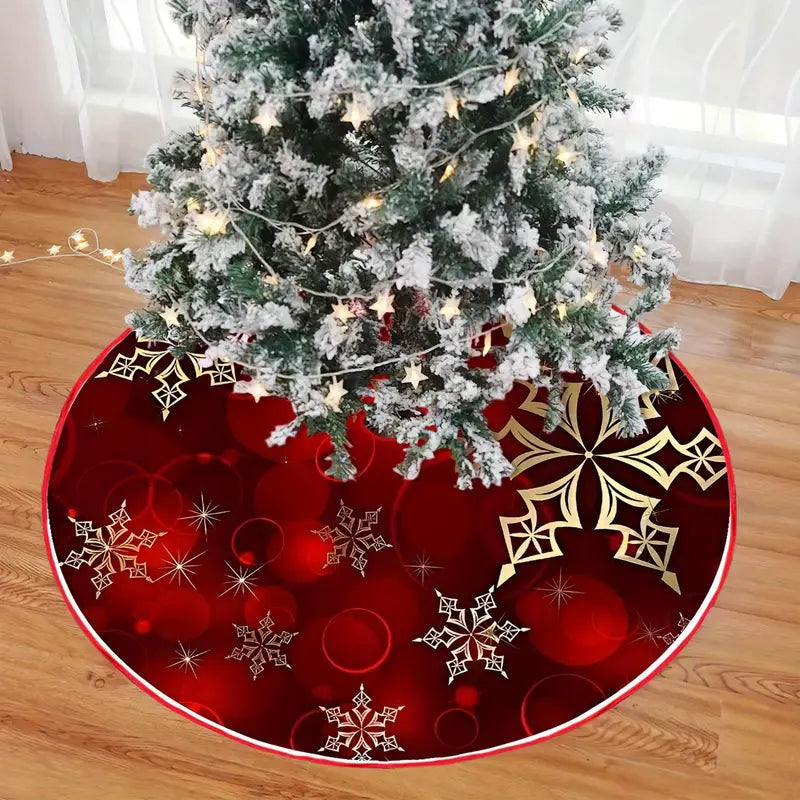 Cache pied sapin rouge