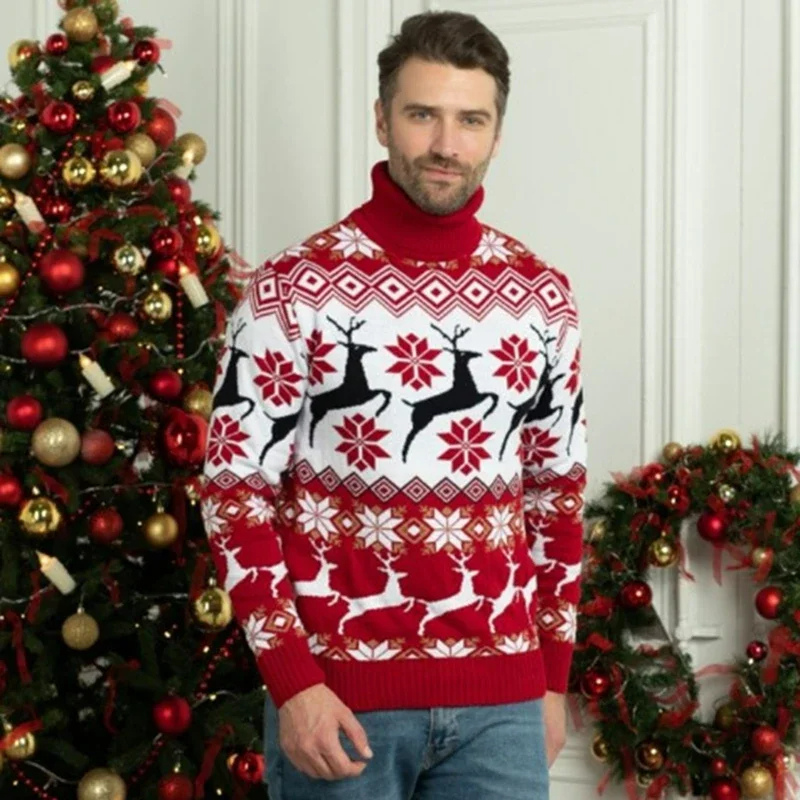 Pull de Noel Couple avec Rennes et Étoiles