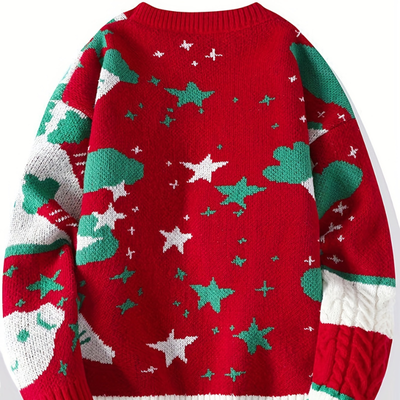 Pull Rouge de Noel Pour Homme