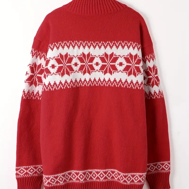 Pull Noel Homme Chic avec Col Boutonné