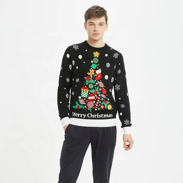 Pull Moche de Noël Sapin Lumineux