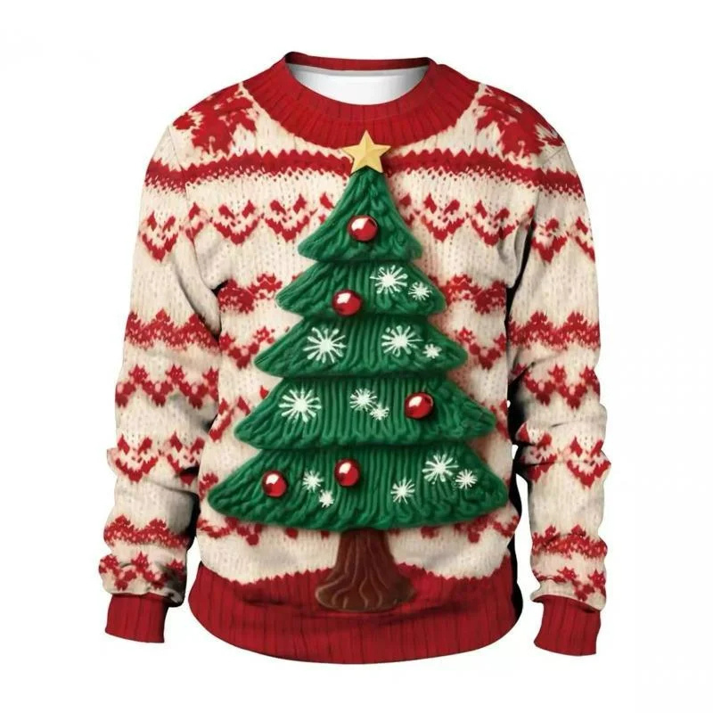 Pulls de Noel Couple avec Bonhomme de Neige en Relief