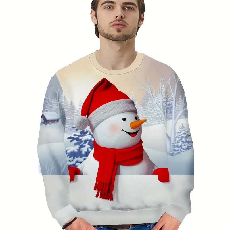 Pull de Noel Homme Bonhomme de Neige