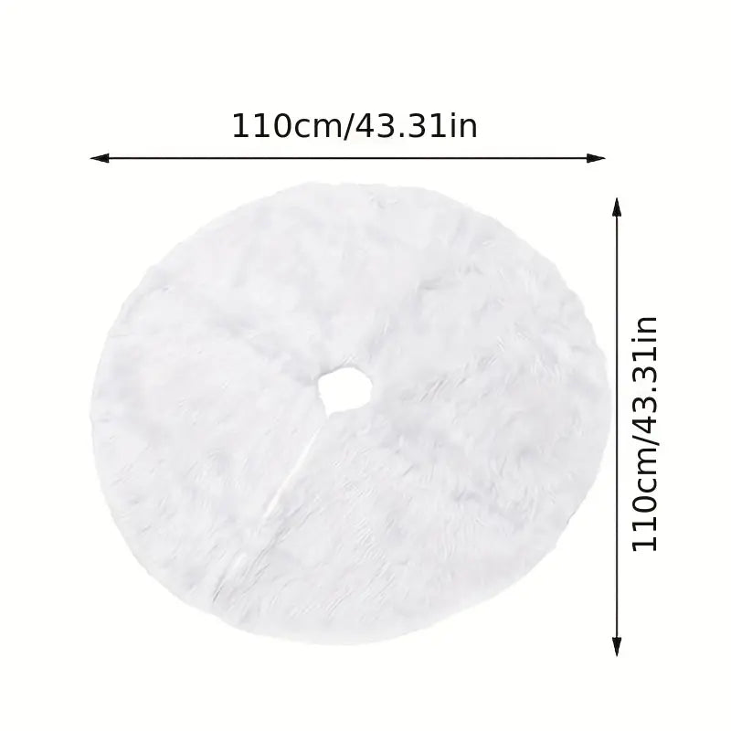 Cache pied de sapin blanc