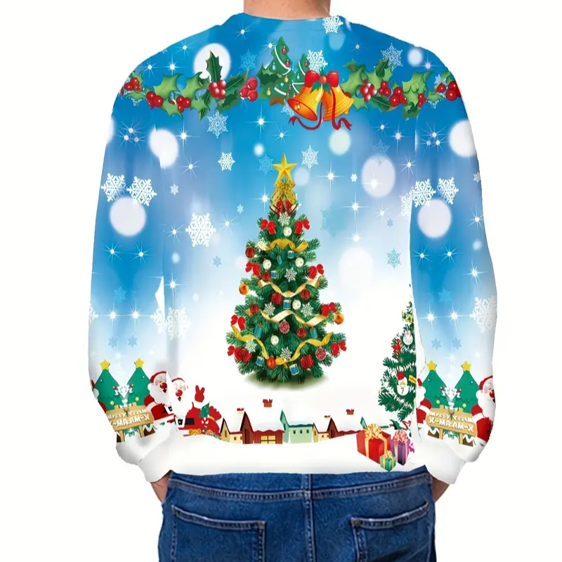 Pull Moche Noël Homme avec Sapin Décoré
