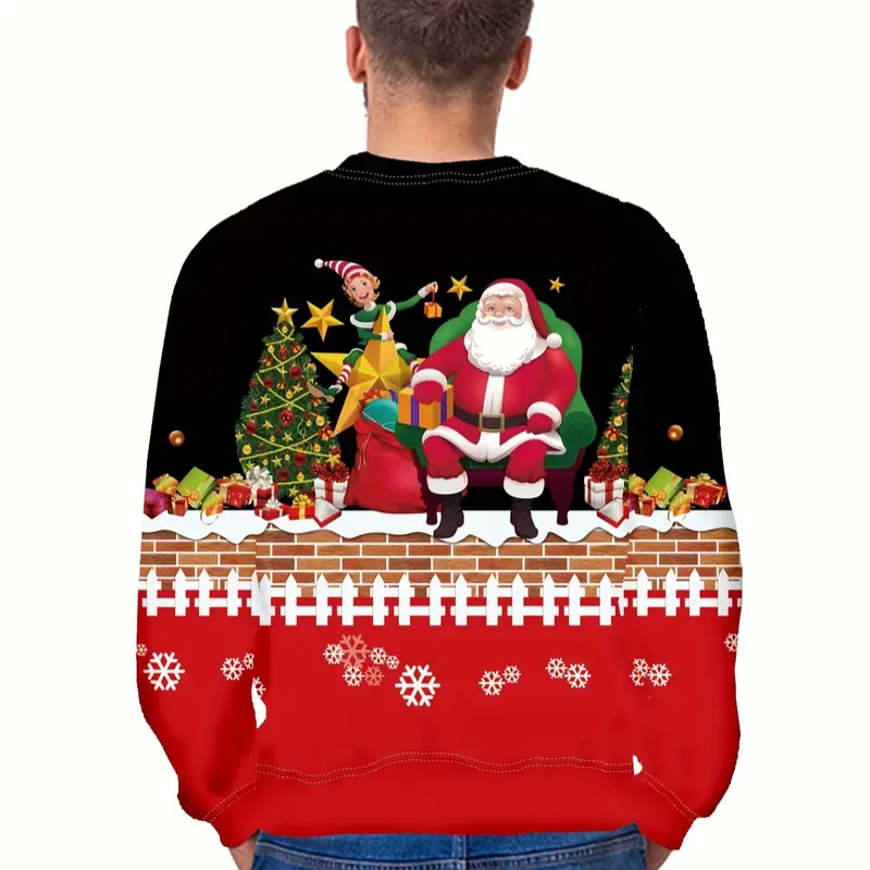Pull Motifs Père Noel et Lutin