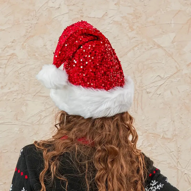 Bonnet de Noel Pailletés Papillon