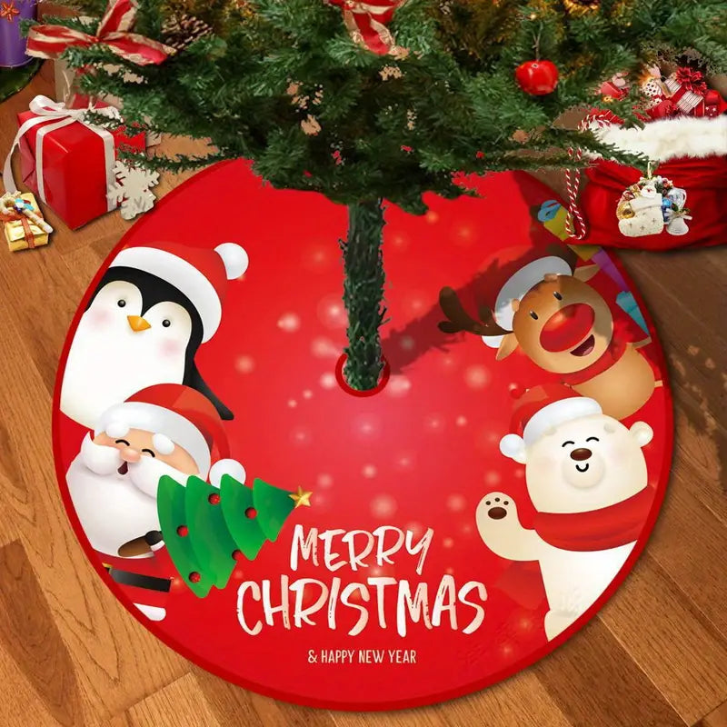 Cache pied rouge pour sapin