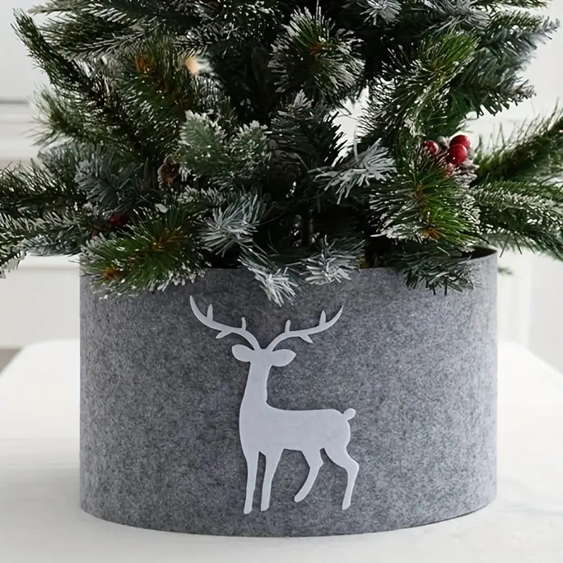 Cache pied sapin de noël gris