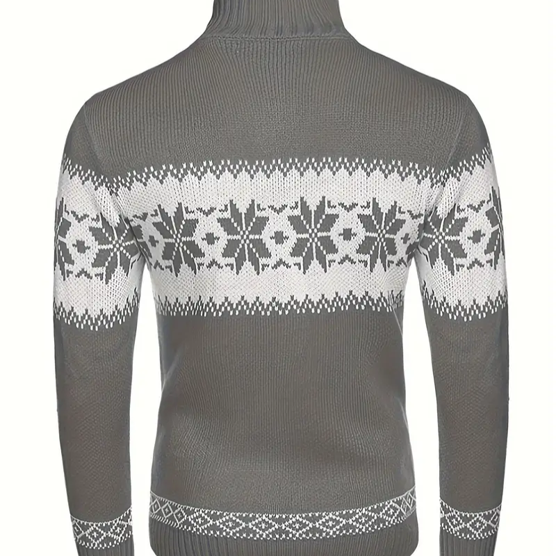 Pull Noel Homme Chic avec Col Boutonné