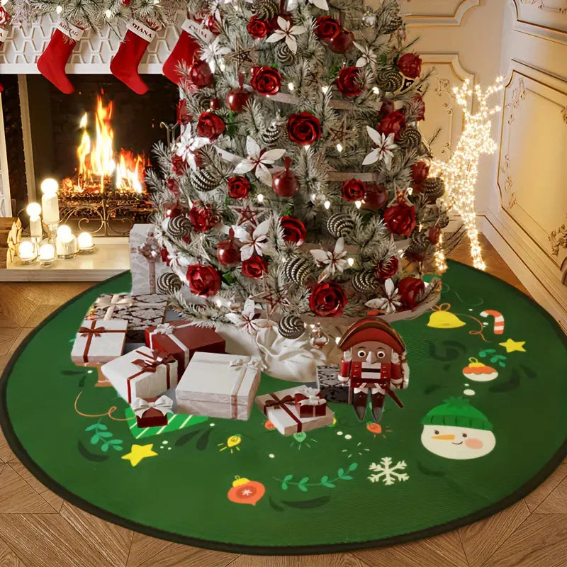 Cache pied sapin tapis