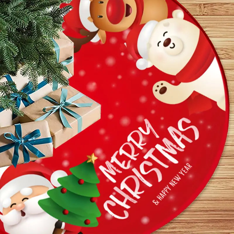 Cache pied rouge pour sapin
