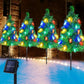 4 x Sapins de Noel Extérieur LED Solaire