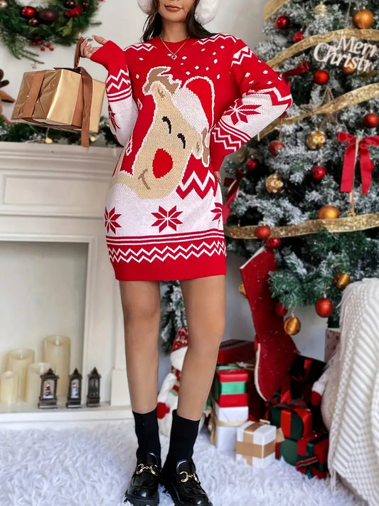 Robe pull noel femme hotsell