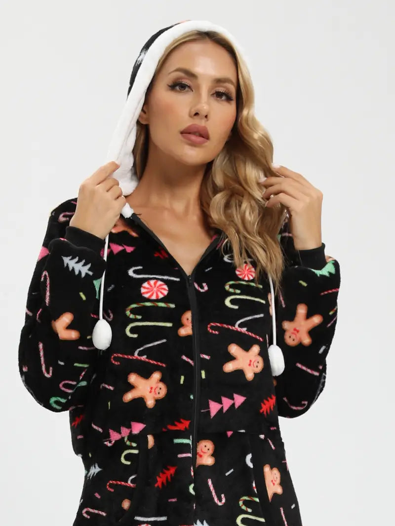 Combinaison Pyjama Femme Noel Motif Pingouins