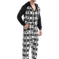 Ensemble Pyjama Polaire Noir et Blanc Homme