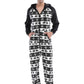 Ensemble Pyjama Polaire Noir et Blanc Homme