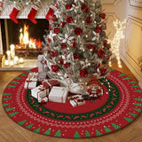 Cache pied sapin tapis