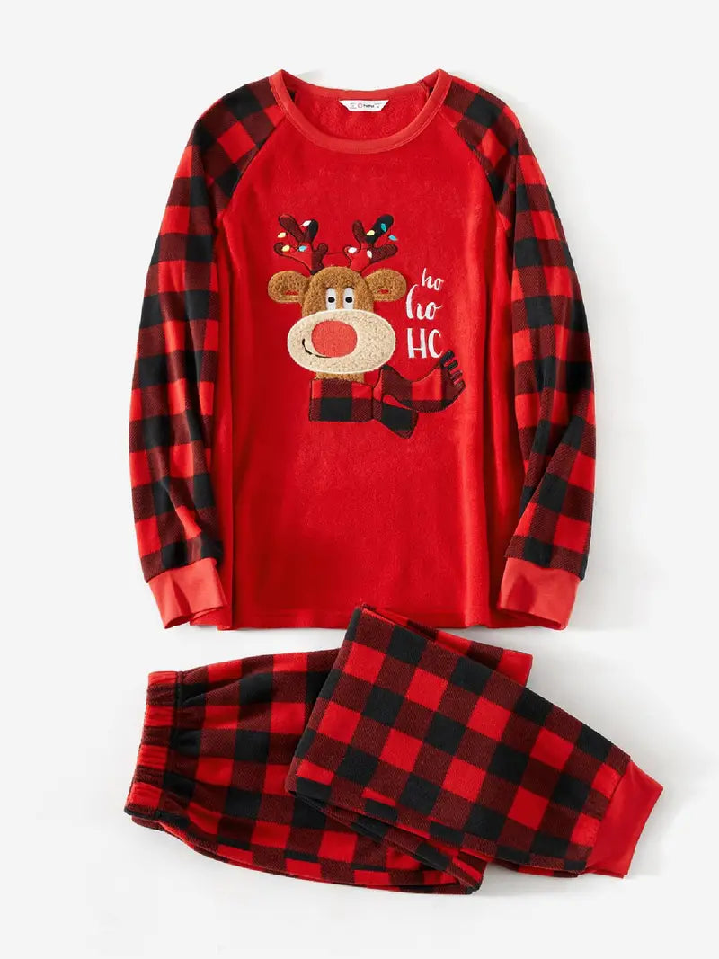 Pyjama Famille Noël à Carreaux - Ensemble Coordonné Femme, Homme, Enfant, Coton Doux - 2