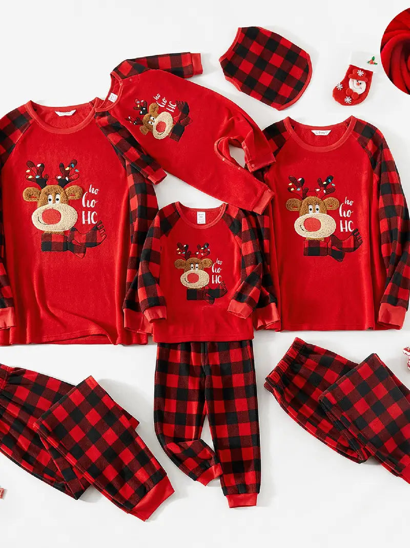 Pyjama Famille Noël à Carreaux - Ensemble Coordonné Femme, Homme, Enfant, Coton Doux - 5