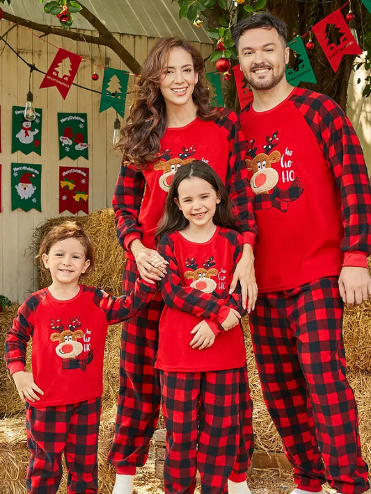 Ensemble Pyjama Noël avec Carreaux Rouges