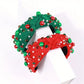 Bandeau de Noel Perles Vert et Rouge