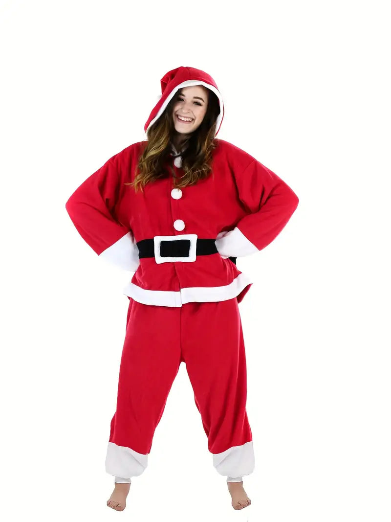 Robe Mere Noel Capuche Femme