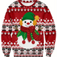 Sweat Noel Homme Bonhomme de Neige Rouge