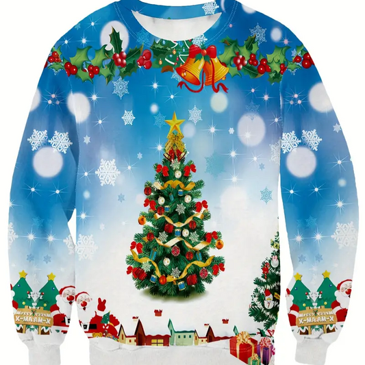 Pull Moche Noël Homme avec Sapin Décoré