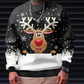 Pull Moche de Noël Homme Renne Amusant, design épuré et moderne