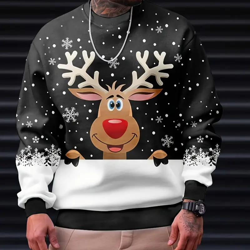 Pull Moche de Noel Homme Renne Amusant