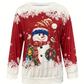 Pull Moche Noel Bonhomme de Neige Femme