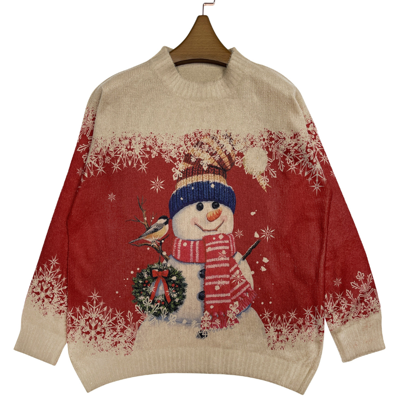 Pull Moche Noel Délavé Femme