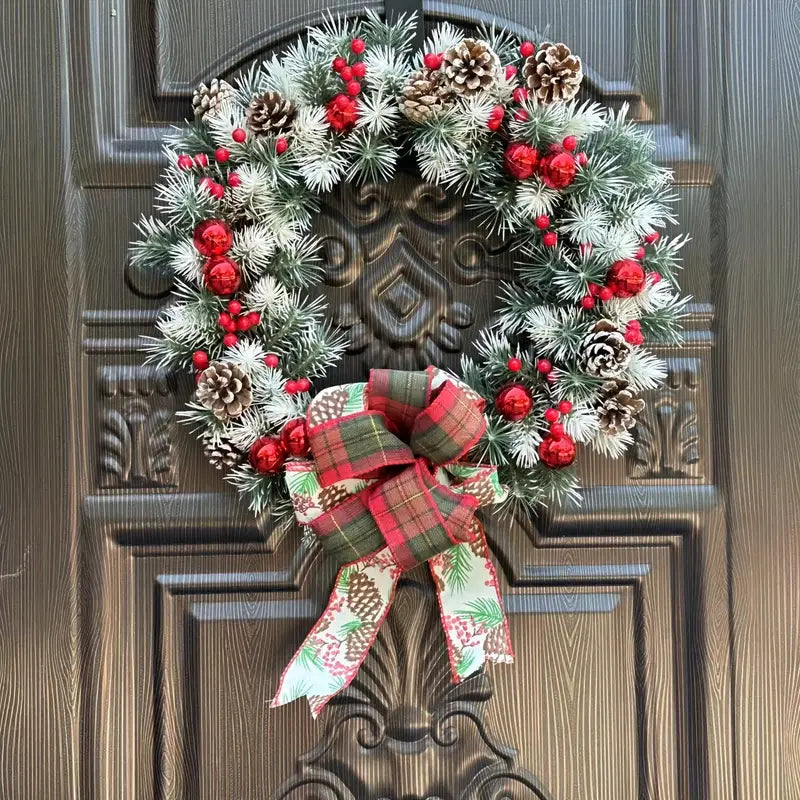 Couronne de Noël Pour Porte Extérieure