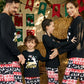 Pyjama Famille Noir et Rouge avec Motifs Noel Rennes