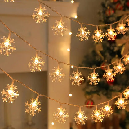 Guirlande Lumineuse Noël Flocons de Neige — guirlande Lumineuse Sapin