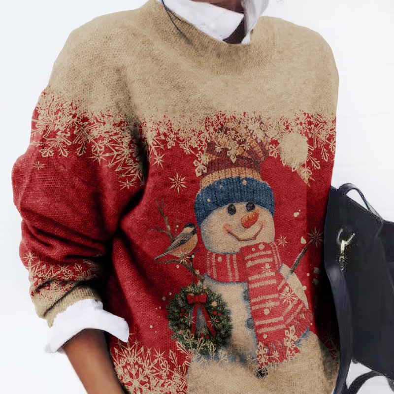 Pull Moche Noel Délavé Femme