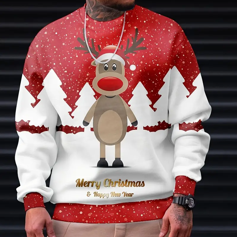 Pull Moche de Noel Homme Renne Amusant