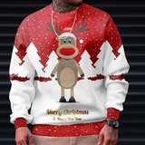 Pull Moche de Noël Homme Renne Amusant