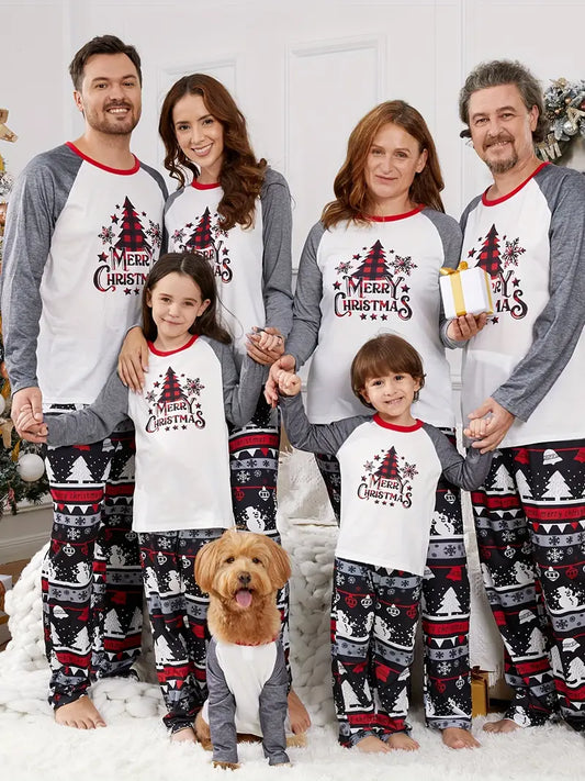 Ensemble Pyjama Famille Noel Thème Sapin de Noel