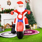 Père Noël Gonflable en Moto