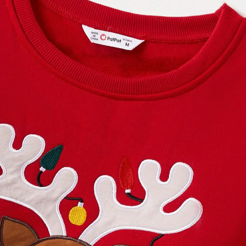 Pull Noel Famille Rouge et Vert avec Prénoms