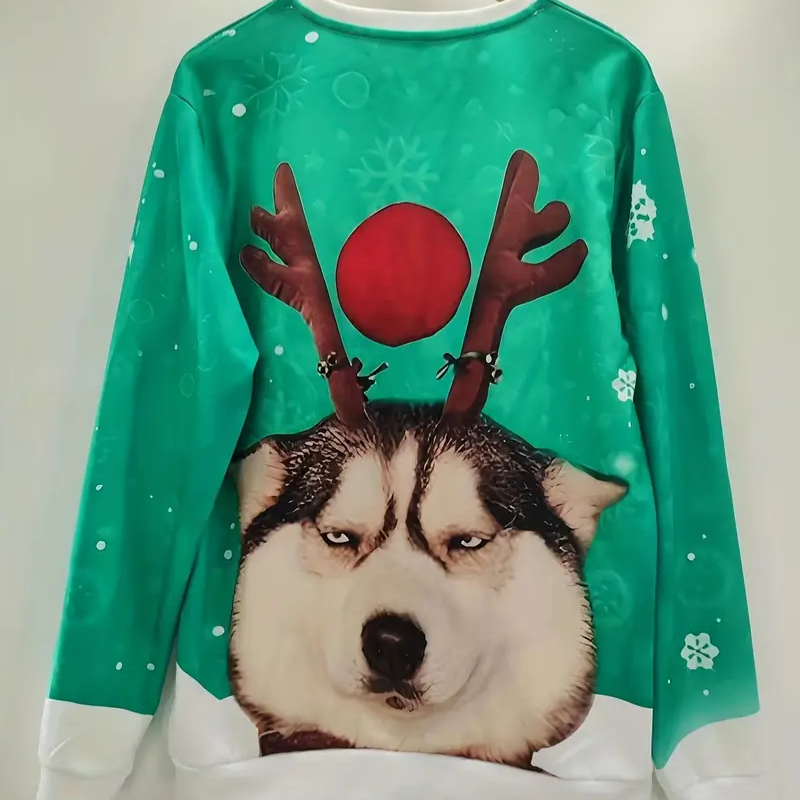 Pull Moche Noel Homme avec Chien en Lunettes Festives